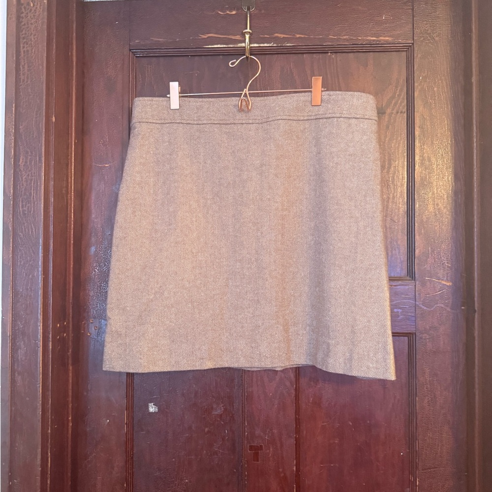 JCrew Factory Tweed Tan Women's Mini Skirt